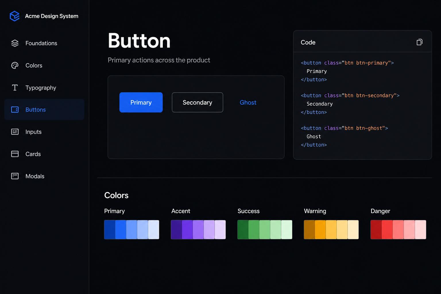 Design System Documentation interface preview
